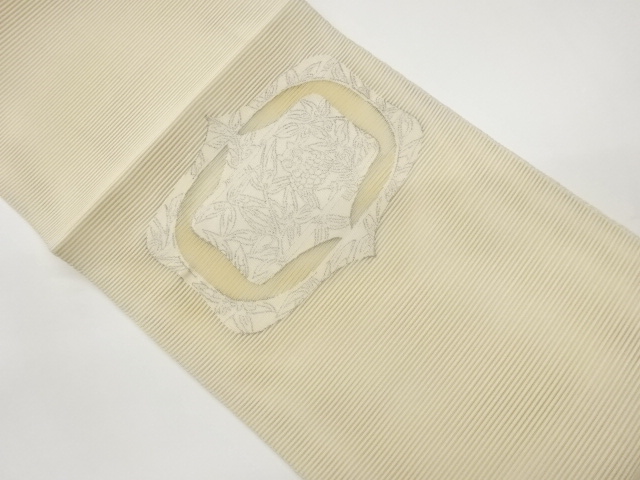 JAPANESE NAGOYA OBI FOR SUMMER / WOVEN LEAVES